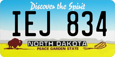 ND license plate IEJ834