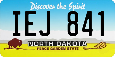 ND license plate IEJ841
