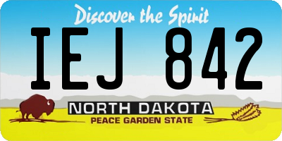 ND license plate IEJ842