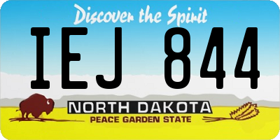 ND license plate IEJ844