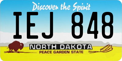 ND license plate IEJ848