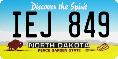 ND license plate IEJ849