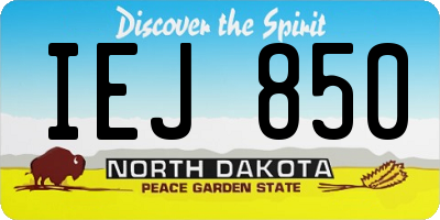 ND license plate IEJ850
