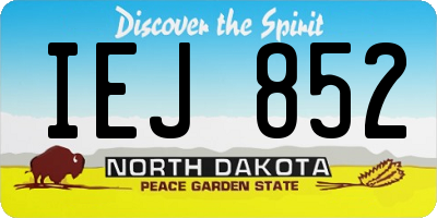 ND license plate IEJ852