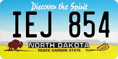 ND license plate IEJ854