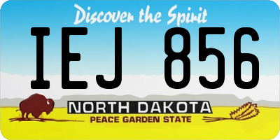 ND license plate IEJ856