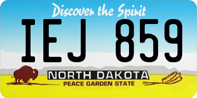 ND license plate IEJ859