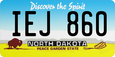 ND license plate IEJ860