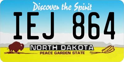 ND license plate IEJ864