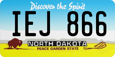 ND license plate IEJ866