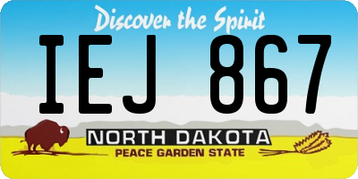 ND license plate IEJ867
