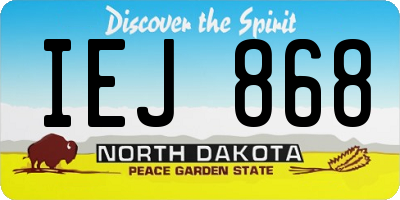 ND license plate IEJ868