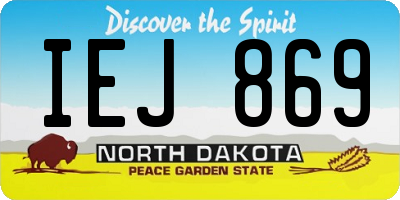 ND license plate IEJ869