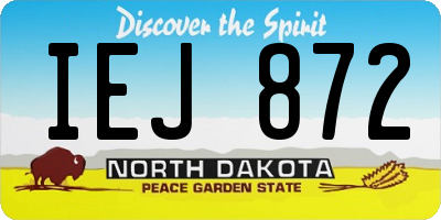 ND license plate IEJ872