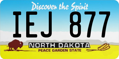 ND license plate IEJ877