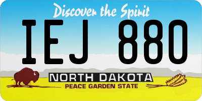 ND license plate IEJ880