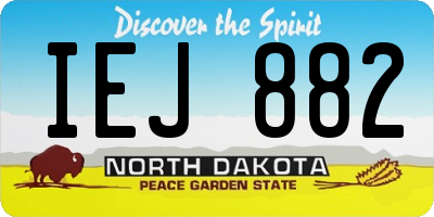 ND license plate IEJ882