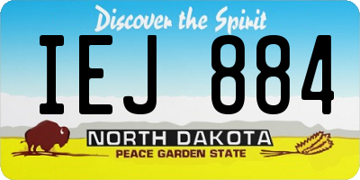 ND license plate IEJ884