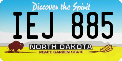 ND license plate IEJ885