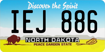 ND license plate IEJ886