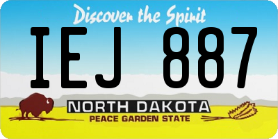 ND license plate IEJ887