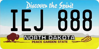 ND license plate IEJ888