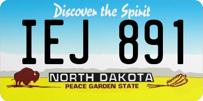 ND license plate IEJ891