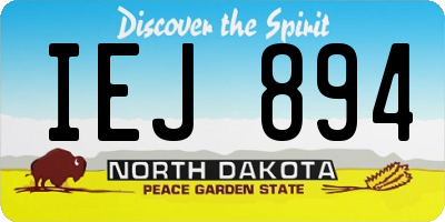 ND license plate IEJ894
