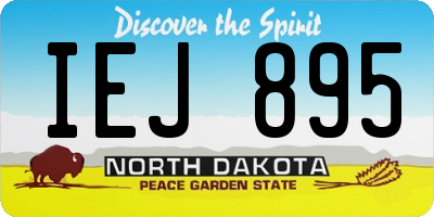 ND license plate IEJ895