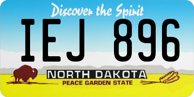 ND license plate IEJ896