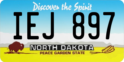 ND license plate IEJ897