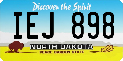 ND license plate IEJ898