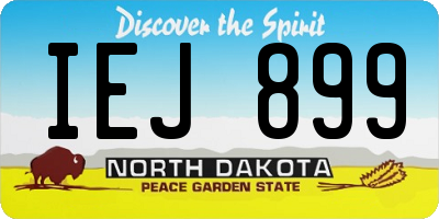 ND license plate IEJ899