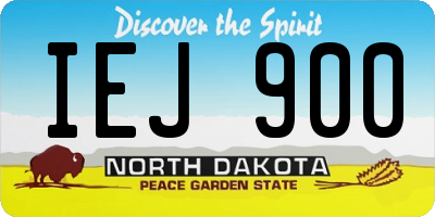 ND license plate IEJ900