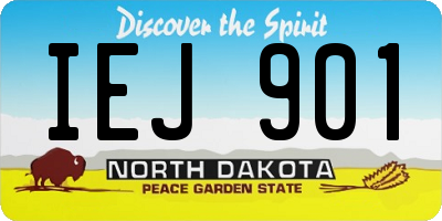 ND license plate IEJ901