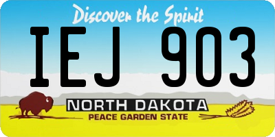 ND license plate IEJ903