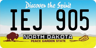 ND license plate IEJ905
