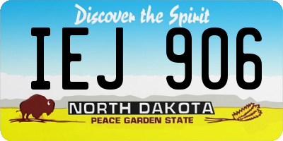 ND license plate IEJ906