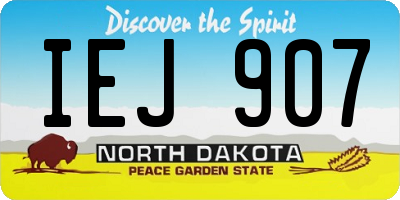 ND license plate IEJ907