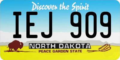 ND license plate IEJ909