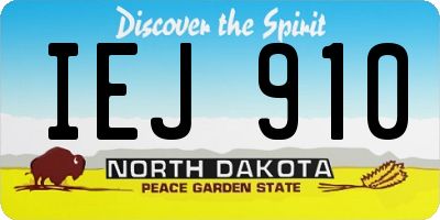 ND license plate IEJ910