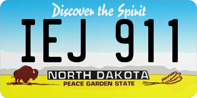 ND license plate IEJ911