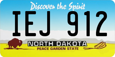 ND license plate IEJ912