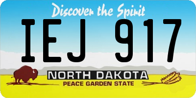 ND license plate IEJ917