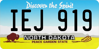 ND license plate IEJ919