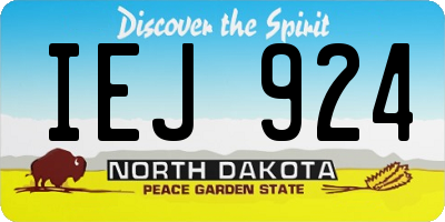 ND license plate IEJ924