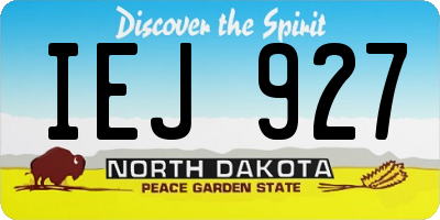ND license plate IEJ927