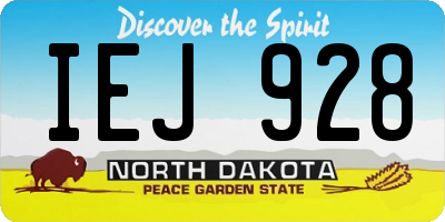 ND license plate IEJ928