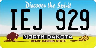 ND license plate IEJ929