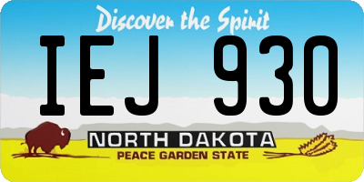 ND license plate IEJ930